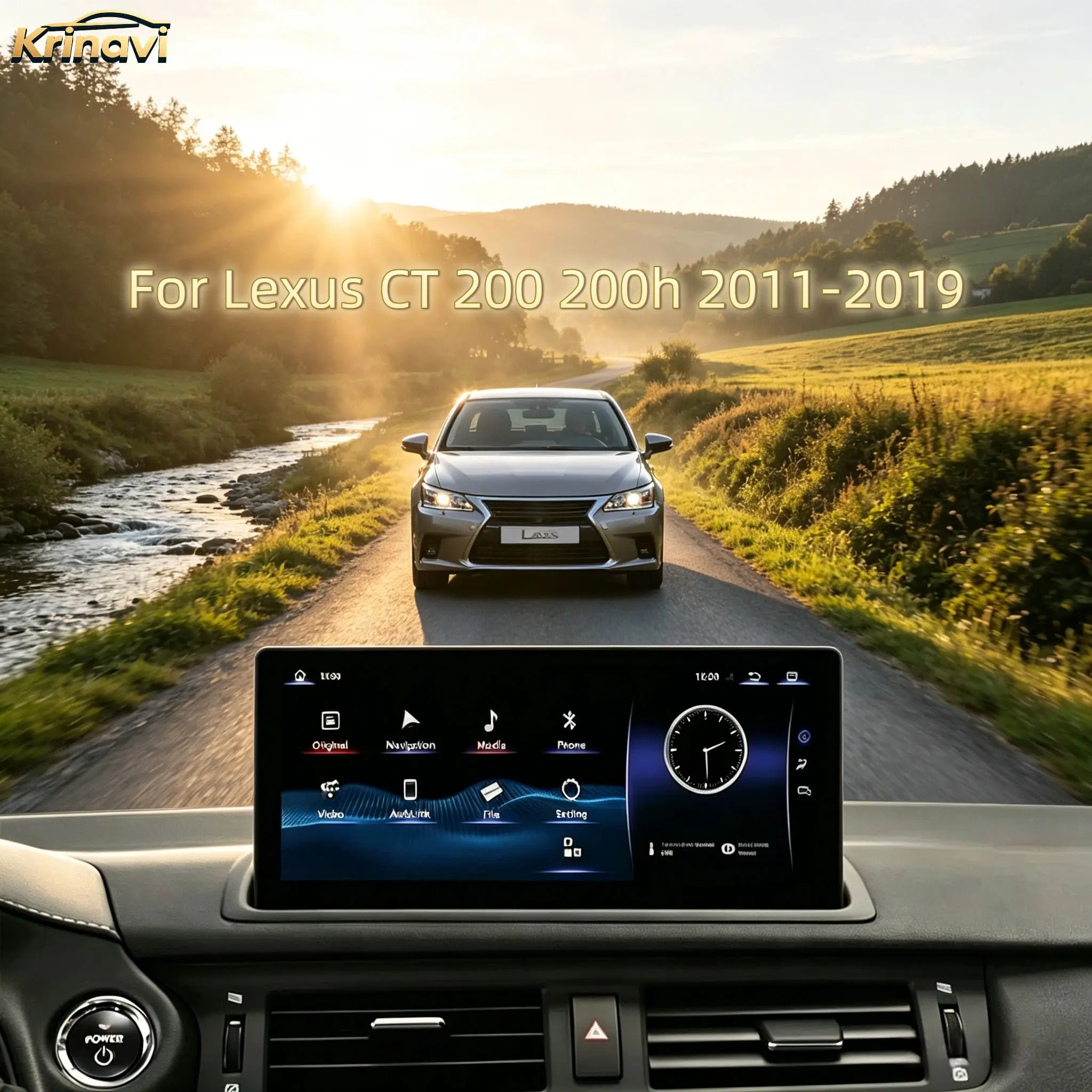 For Lexus CT 200 200h 2011-2019 BT WIFI CarPlay GPS Car Navigation 10.25'' Radio Multimedia Player