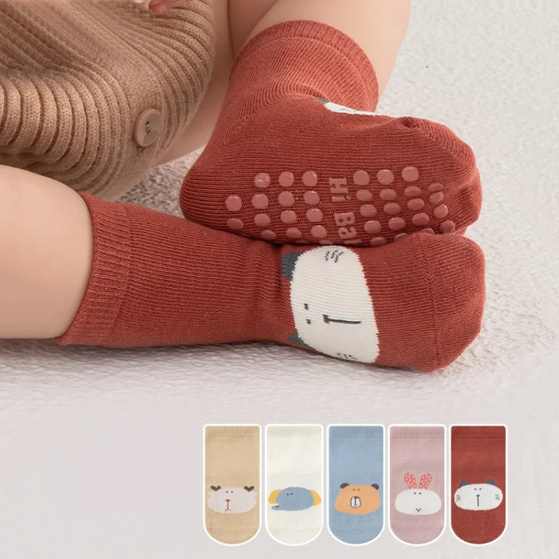 

Baby Anti-Slip Floor Socks For Boys Girls Autumn Winter Infant Toddler Cute Cartoon Sock Children's Indoor Sports Socks 0-5Years