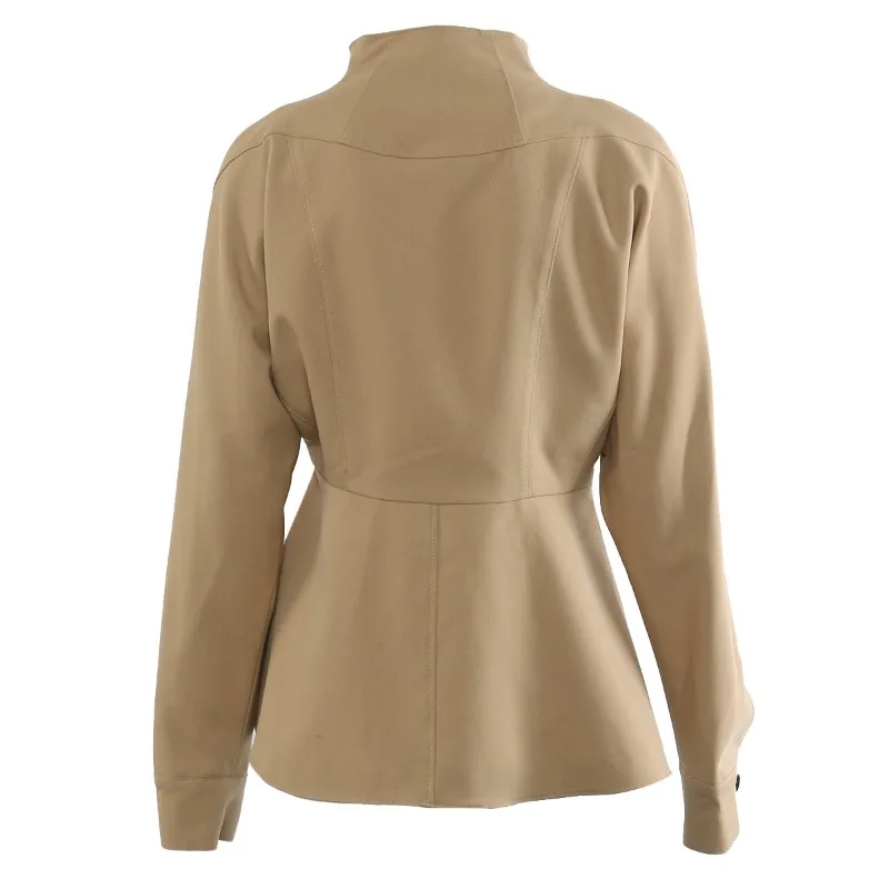 2026 New Waist Slimming Ruffles Irregular Cropped Tops Jackets, Femininity Simple Commuting, and Age Reduction  Women's Clothing