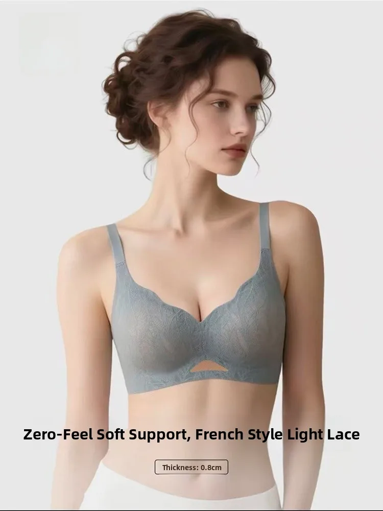 lace-bra-small-wave-gathered-underwear-for-women-prevents-sagging-soft-support-no-steel-ring-fixed-strap-design