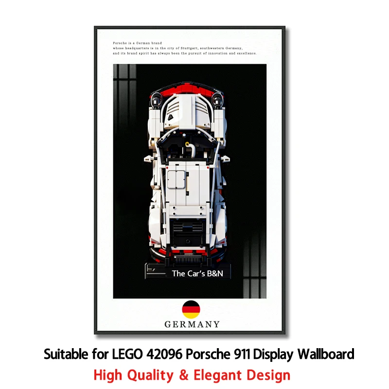 إطار صور جديد صندوق عرض مثبت على الحائط مناسب لـ LEGO 42096 Porsche 911 بنة نموذج سيارة عرض لوحة الحائط #1