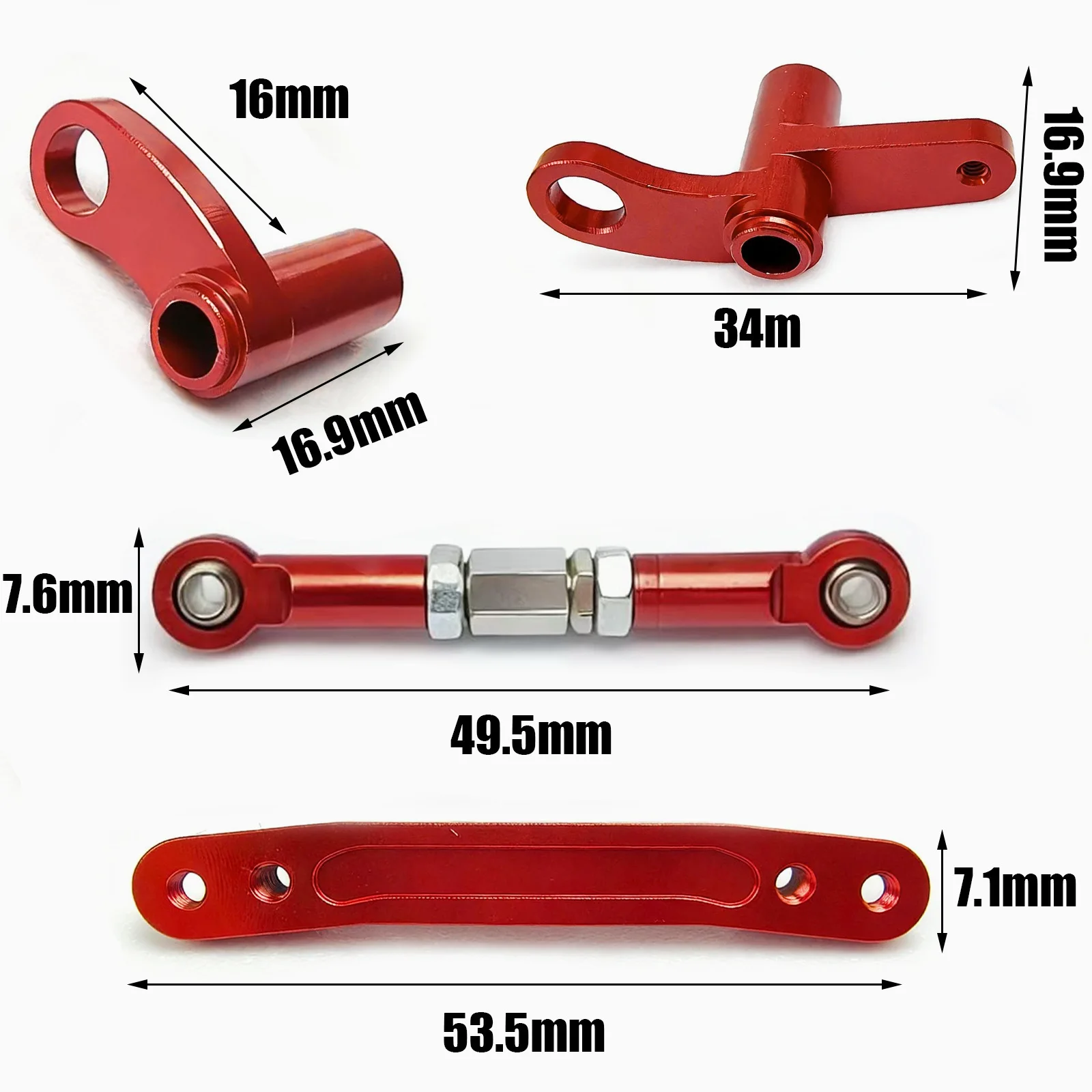 Stuurcomponent voor SCY 1/16 JJRC SCY1/16 16101 16102 16103 16104 16106 16201 JJRC C8805 Q130A Q130B Q141 (16101-Q132A)