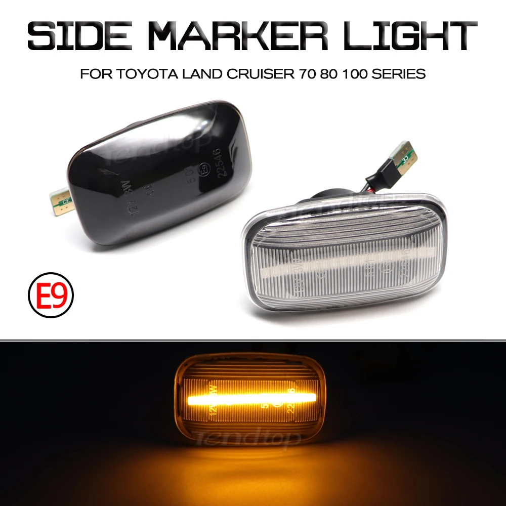 Car Dynamic LED Turn Signal Side Marker Light for Toyota Land Cruiser 100/70/80 Prado 90 Series FJ Cruiser For Lexus LX470