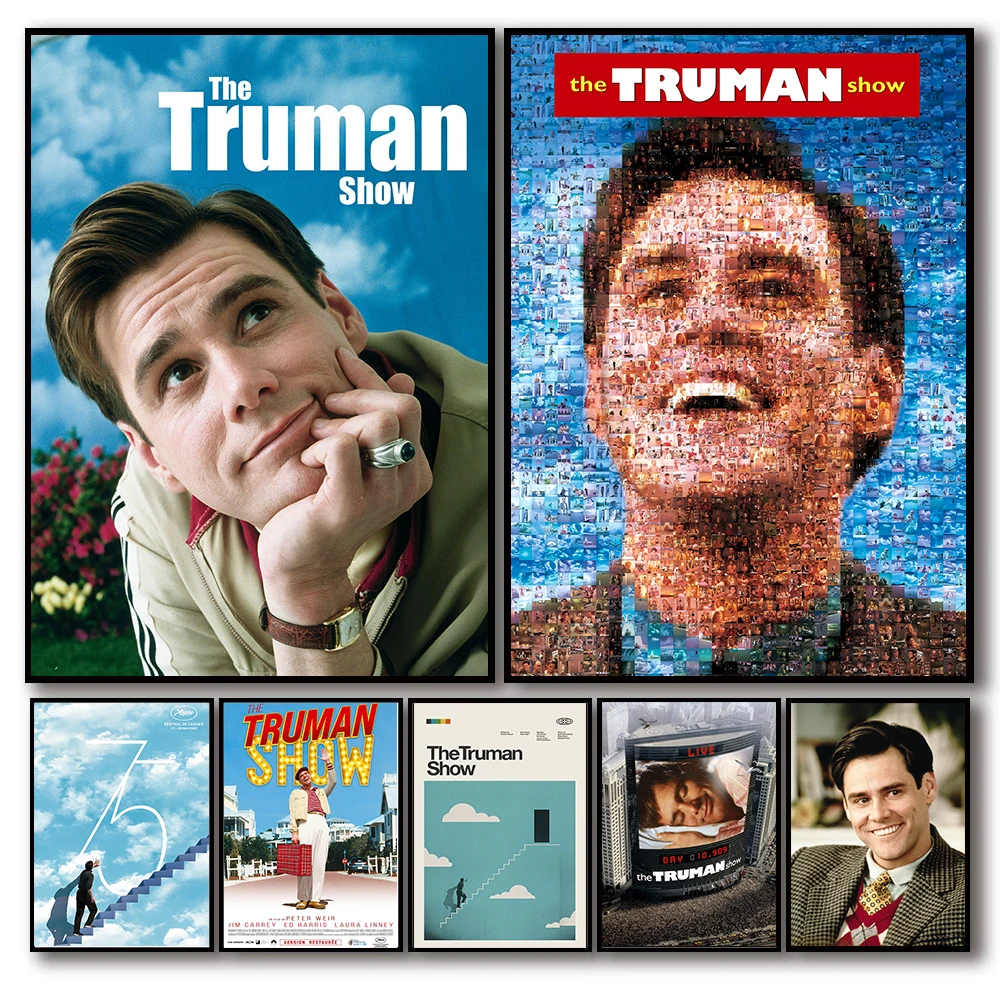 The Truman Show Poster Aesthetics Retro Movie Quotes Free Guy Film Details Canvas Painting Decoration Wall Art Mural Room Decor