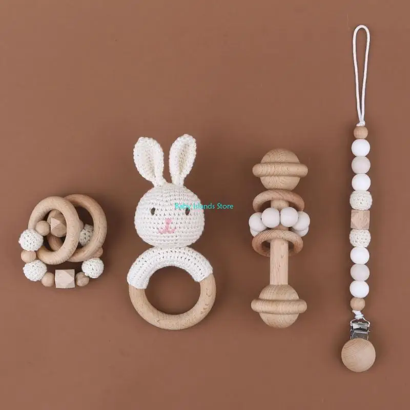 

K92D анти-Lost Pacifier Clip Clip Crochet Bunny