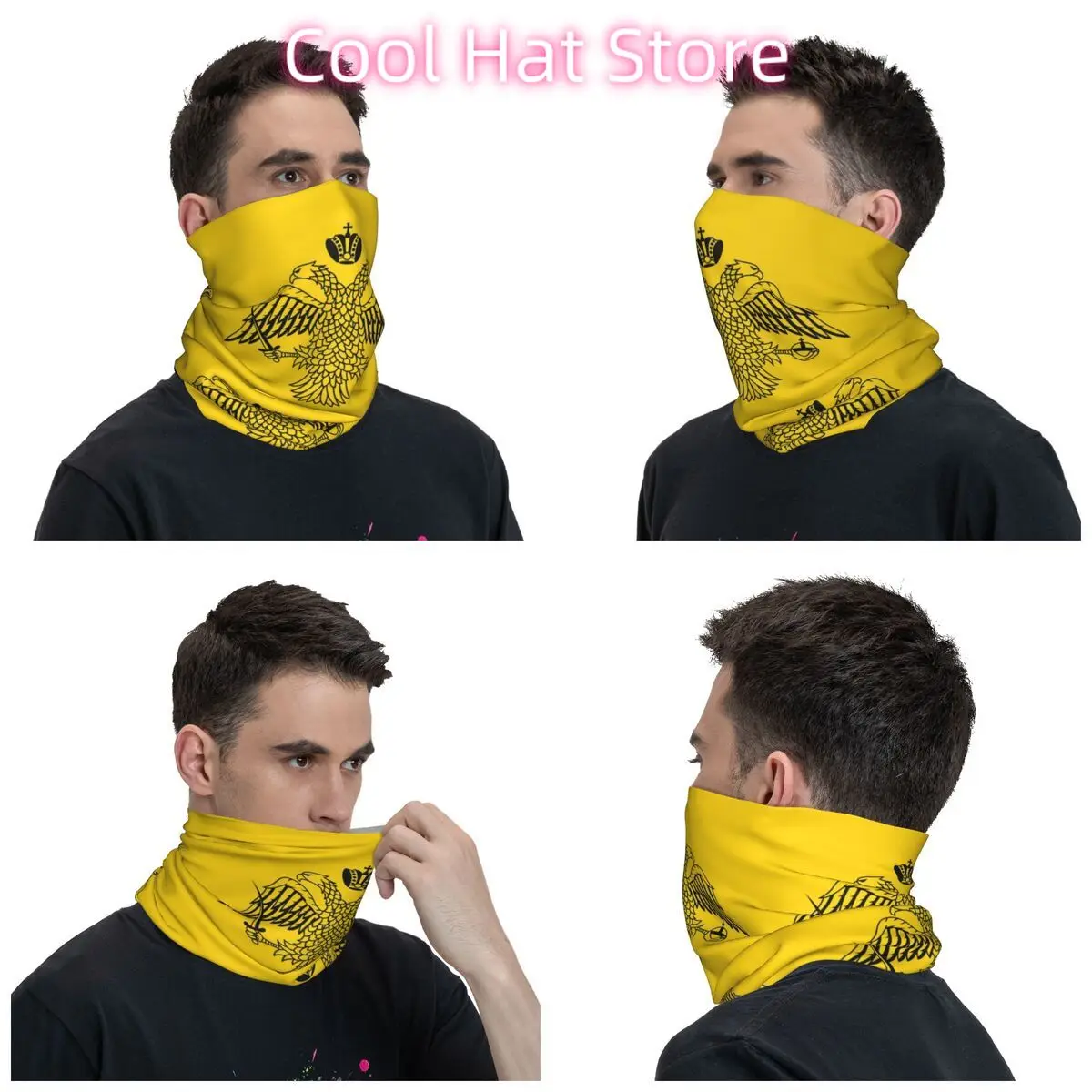 Byzantine Imperial Flag By The Greek Orthodox Churches Neck Gaiter Men Women UV Protection Winter Bandana Scarf for Hiking