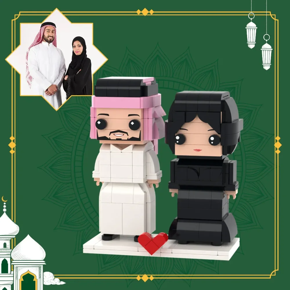 

Building Blocks Anniversary Gifts Full Custom 2 People My Custom Brickfigures Model Small Particle Block Toy Birthday gift