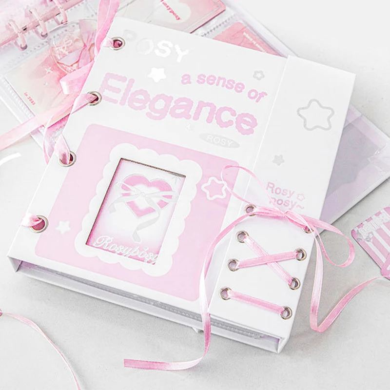 Kpop Idol-carpeta para sesión fotográfica, álbum de fotos con 20 piezas, 4 rejillas, carpeta de páginas interiores, álbum de tarjetas fotográficas para fotografías, libro para coleccionar
