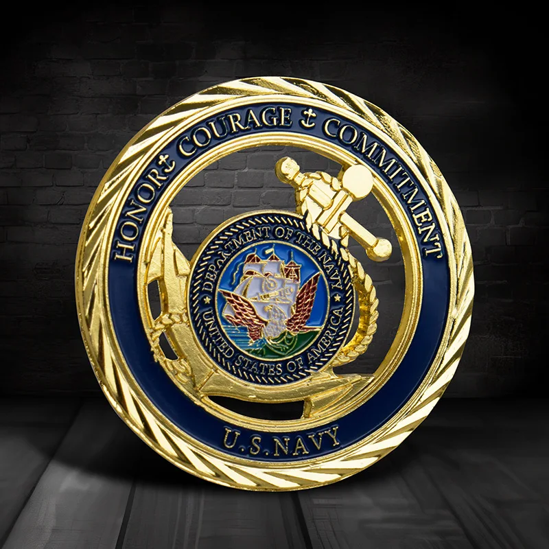 United States Navy Challenge Coin USN Commemorative Coins Department of Navy Souvenirs and Gifts