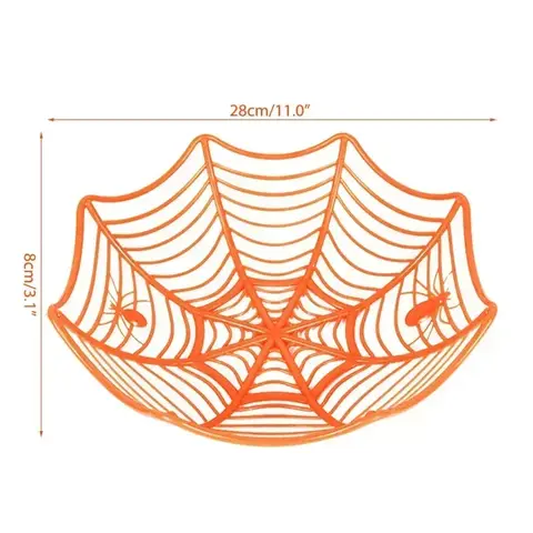 Halloween Spindelnät Fruktfat Avloppskorg Festivalatmosfär Tecknad Godislåda Heminredning Bus eller godistillbehör 10 best sales godisbordsdekorationer - №2