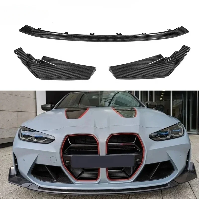 CSL G80 M3 G82 M4 Dry Carbon Fiber Front Splitter Lip for BMW Front Spoiler Body Kit 2021