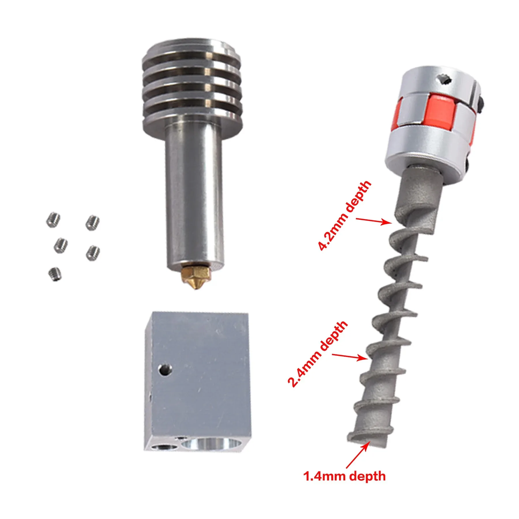 مجموعة أدوات بثق الحبيبات للطابعة ثلاثية الأبعاد DIY مع برغي من الرصاص وتقطيع بلاستيكي لصنع الخيوط المعاد تدويره #1