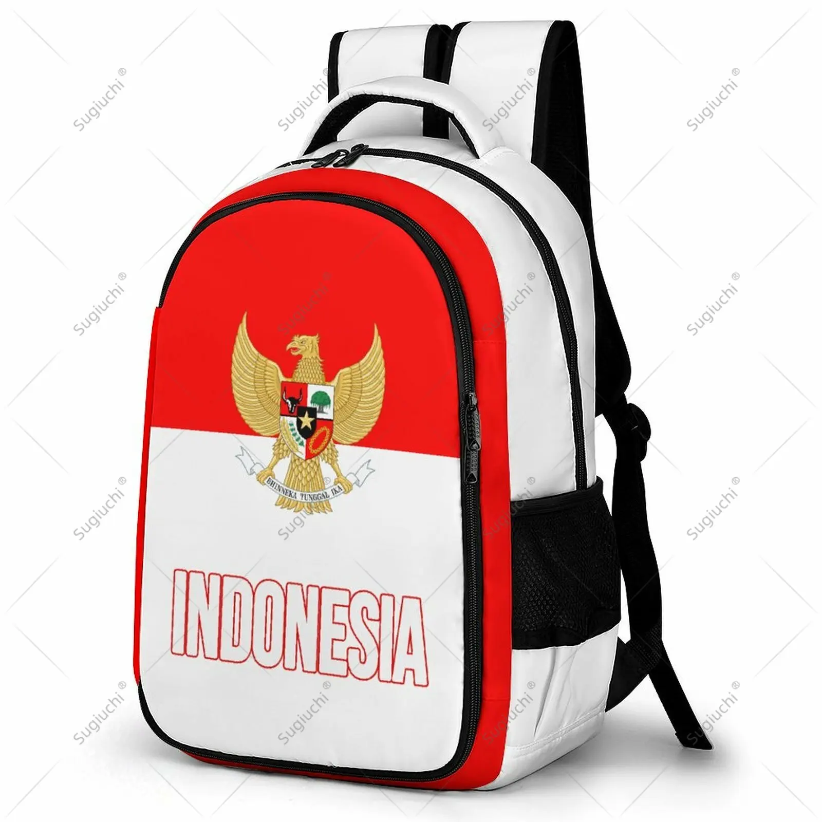 Backpack Indonesia Flag Student Schoolbag Smart Business Travel Leisure Backpack Laptop Back Pack Office Work Bag