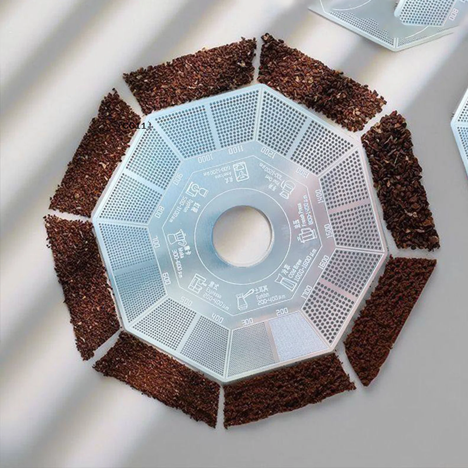 Coffee Powder Grinding Thickness Reference Comparison Card Grinder Grinding Powder Thickness Comparison Scale Coffee Acces〔CC11〕