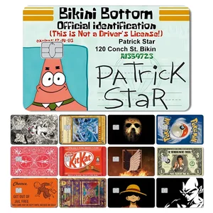 Patrick Star SpongeBob Poker Anmie PVC Aufkleber Film, Kreditkartenkoffer, Front -Debit -Bankkarte 12 Hauptverkaufsaufkleber -Kreditkarte - №2