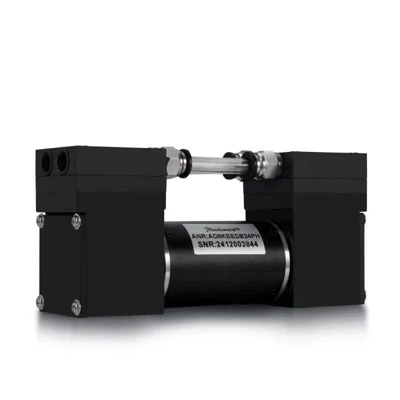 Fluidsmart Doppelkopf ölfreie Membran-Vakuumpumpe, Saug-Mikro-Luftpumpe, 99 kPa, 24 V Vakuumpumpe