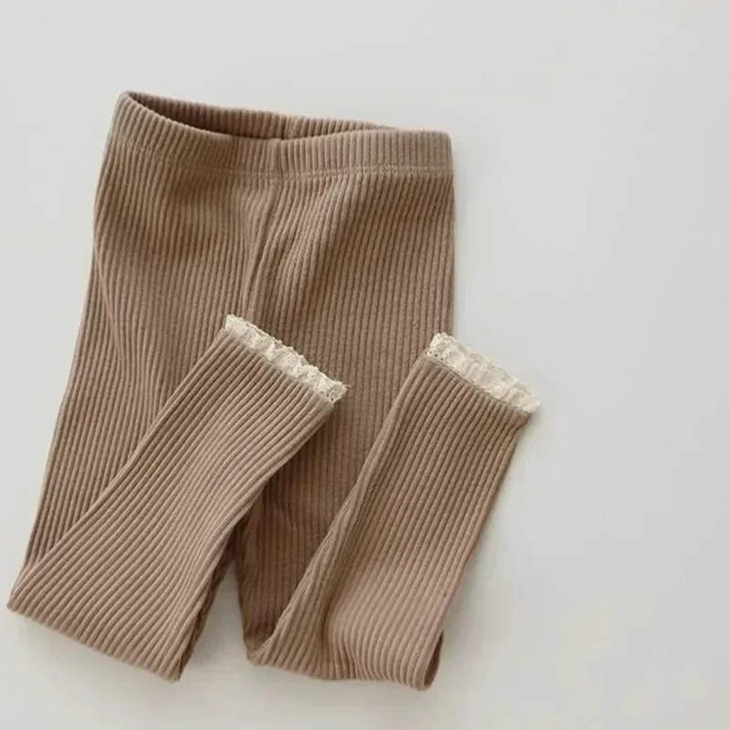 New Autumn Winter Children One Piece Leggings Kids Lace Warm Trousers Girls Baby Elastic Waist Slim Pants Baby Newborn Items Set