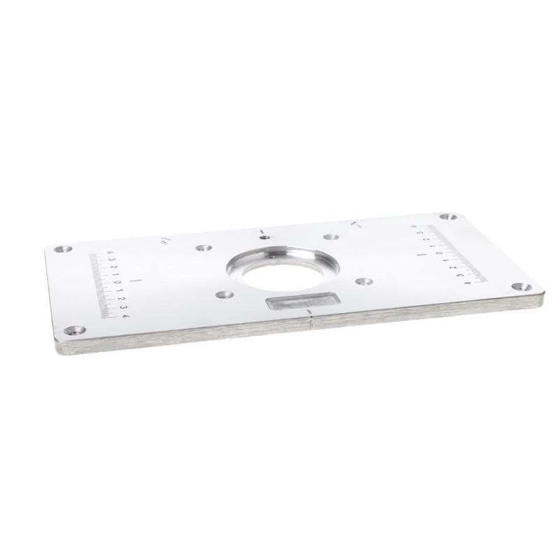 E06B Aluminum Router Table Insert Plate for w/ 4 Rings Screws For Woodworking Benches