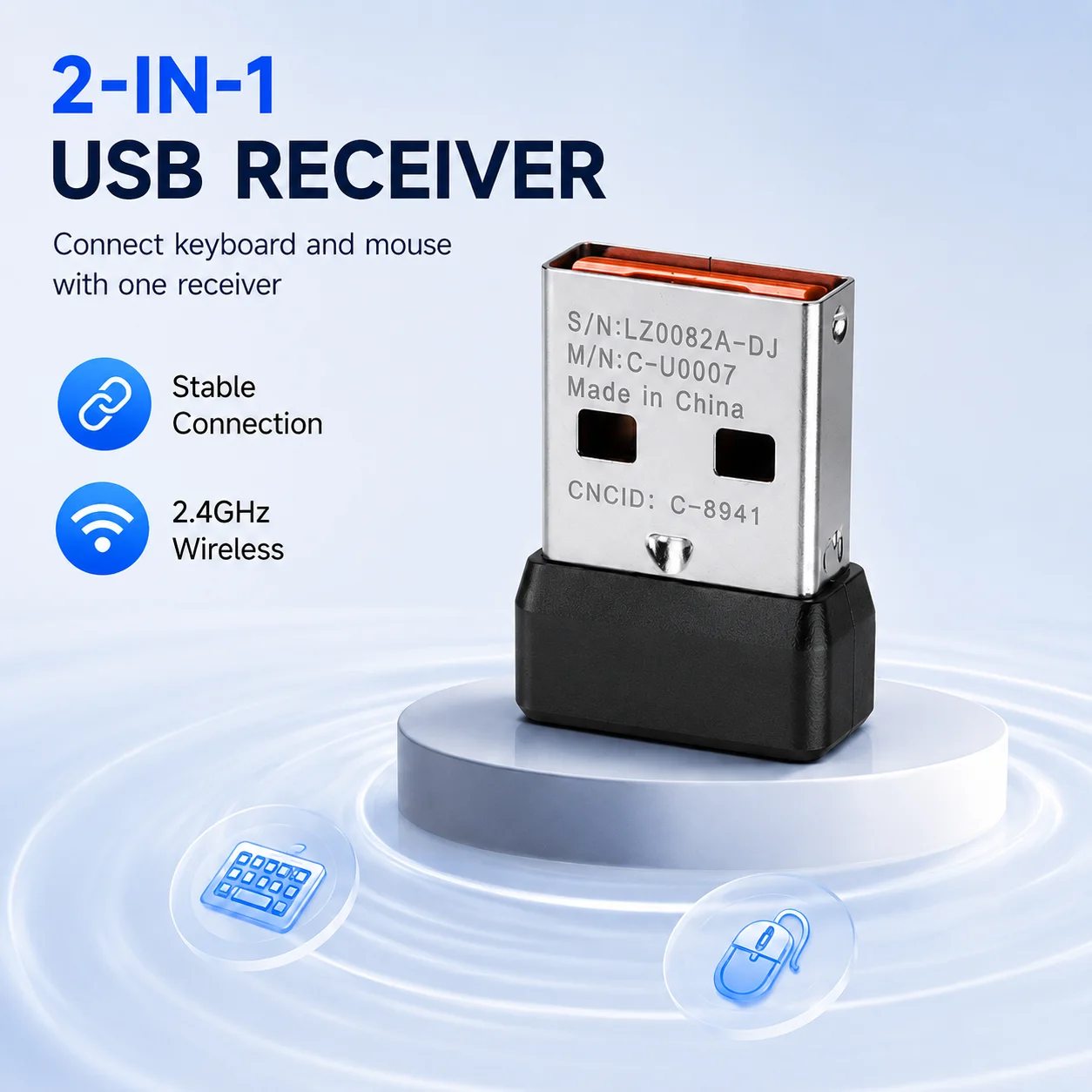 USB Receiver Replacement for Logitech MK220 MK235 MK240 Nano MK260 MK270 MK275 MK345 Wireless Mouse Keyboard Combo Accessories view 5