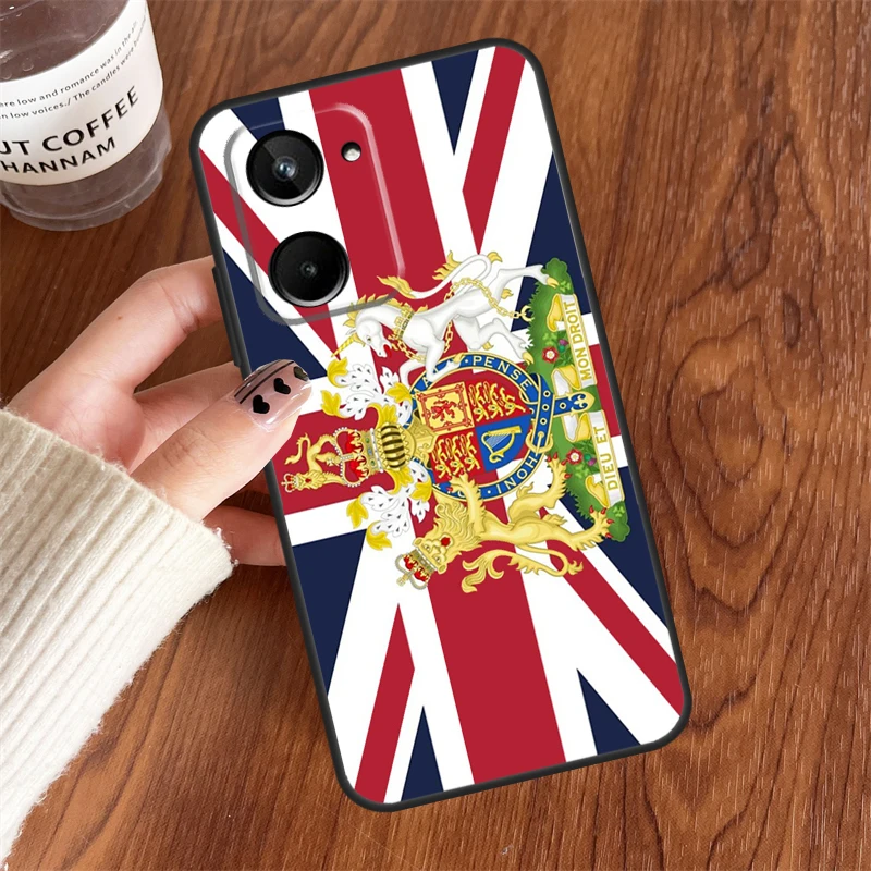 England British UK Union Jack Flag For Realme 10 8 9 Pro Plus 8i C11 C15 C25 C30 C31 C35 C21Y GT Master GT Neo 5 2 3 3T Case