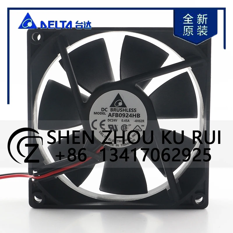 

Delta 5V 12V 48V DC24V 0.45A AC EC 9025 90X90X25MM 9CM Robot Industrial inverter Large air volume dual ball AFB0924HB coolingfan