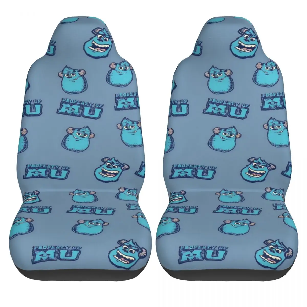 

Monsters University Car Seat Covers Polyester Protective Auto Seat Covers 2 Pcs Pretty Vehicle Cover