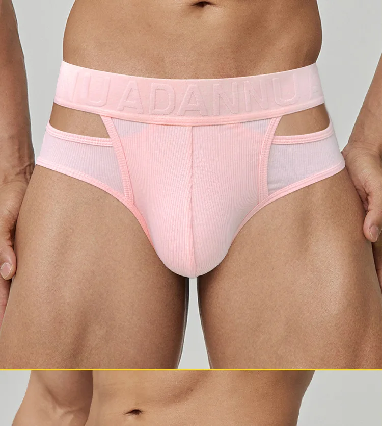 ADANNU Guochao Ripped Briefs 3D Relief Pattern Belt Three-dimensional Cutting, Long-term Wear, Breathable and Not Deformed