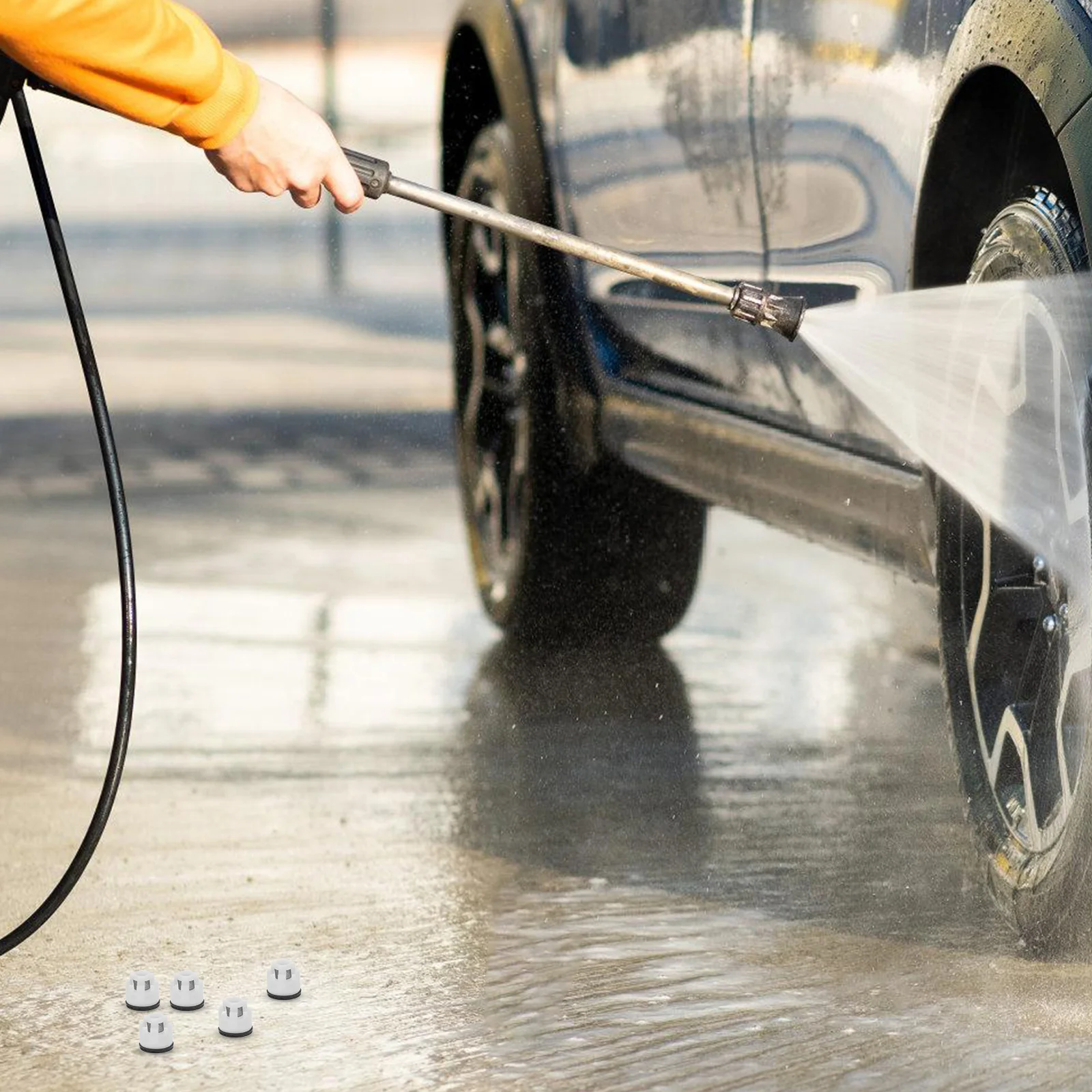 

10Pcs Small Valve Seat Check Valve Pressure Washer Accessories Durable Easy Replacement High Efficiency Car Washer Filter