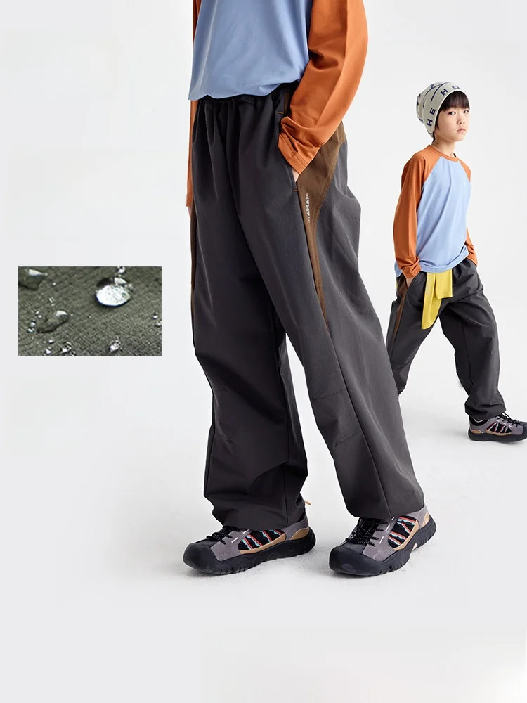 Purrfect Diary Kids Workwear Hiking Pants Unisex Casual Long Trousers All-Match Autumn Seasonal Children's Fashion Pants