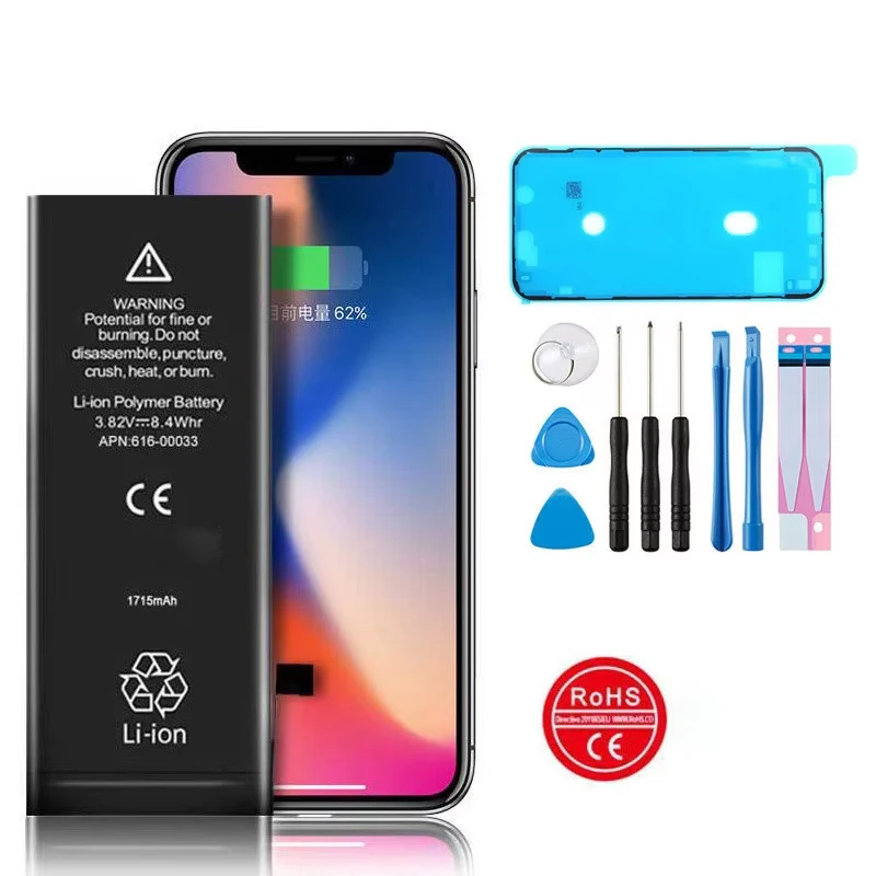 Phone Battery For iPhone 7 8Plus X XR XS Max 11 12 Pro 13 14 Plus 5 6S 2024 New Replacement Bateria image 3