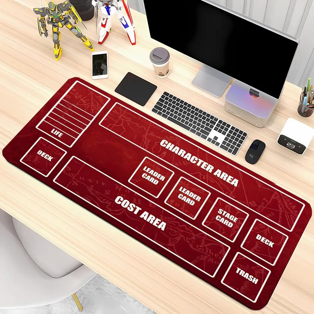 Warm gold horizontal character zone layout Mouse pads vintage worn tabletop game border keyboard mat for gaming
