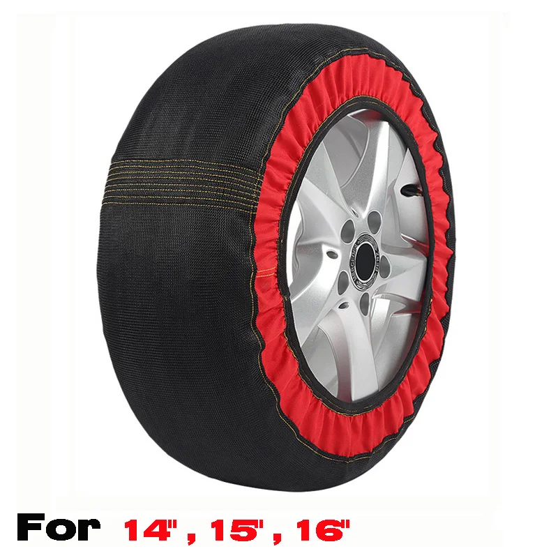 

14 15 16 Inch Tire Snow Chains for Car Easy Assembly Snow Socks for Tires Automotive Snow Socks for Tires Car Snow Tire Sock