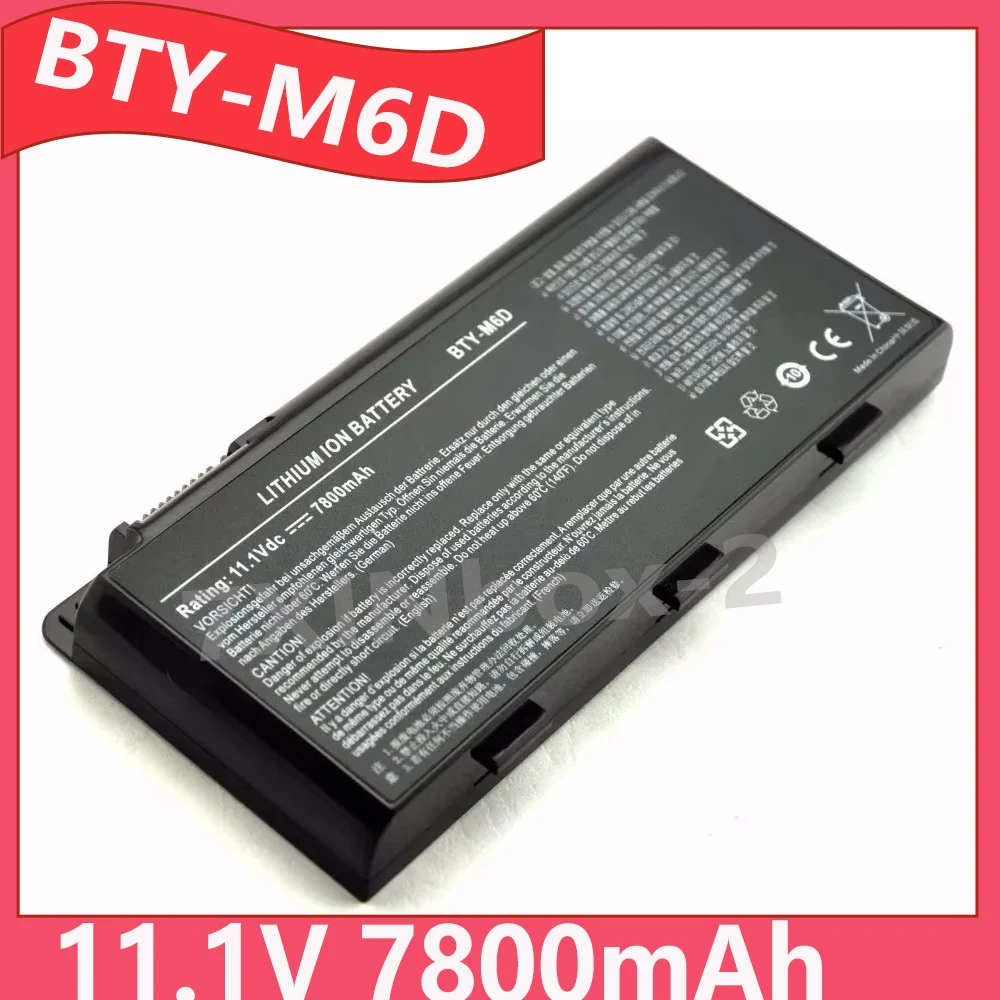 

7800 мАч BTY-M6D аккумулятор для ноутбука MSI GT783H GX660 GX660DX GX70H GX780R GT70 GT760 GT60 GT660