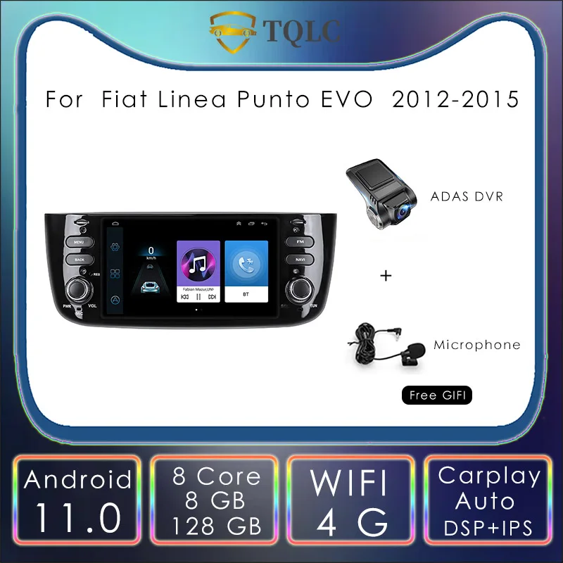 

Car Radio Android Player DAB+ GPS Stereo Receiver For Fiat Linea Punto EVO 2012-2015 Carplay 4G Multimedia Autoradio Head Unit