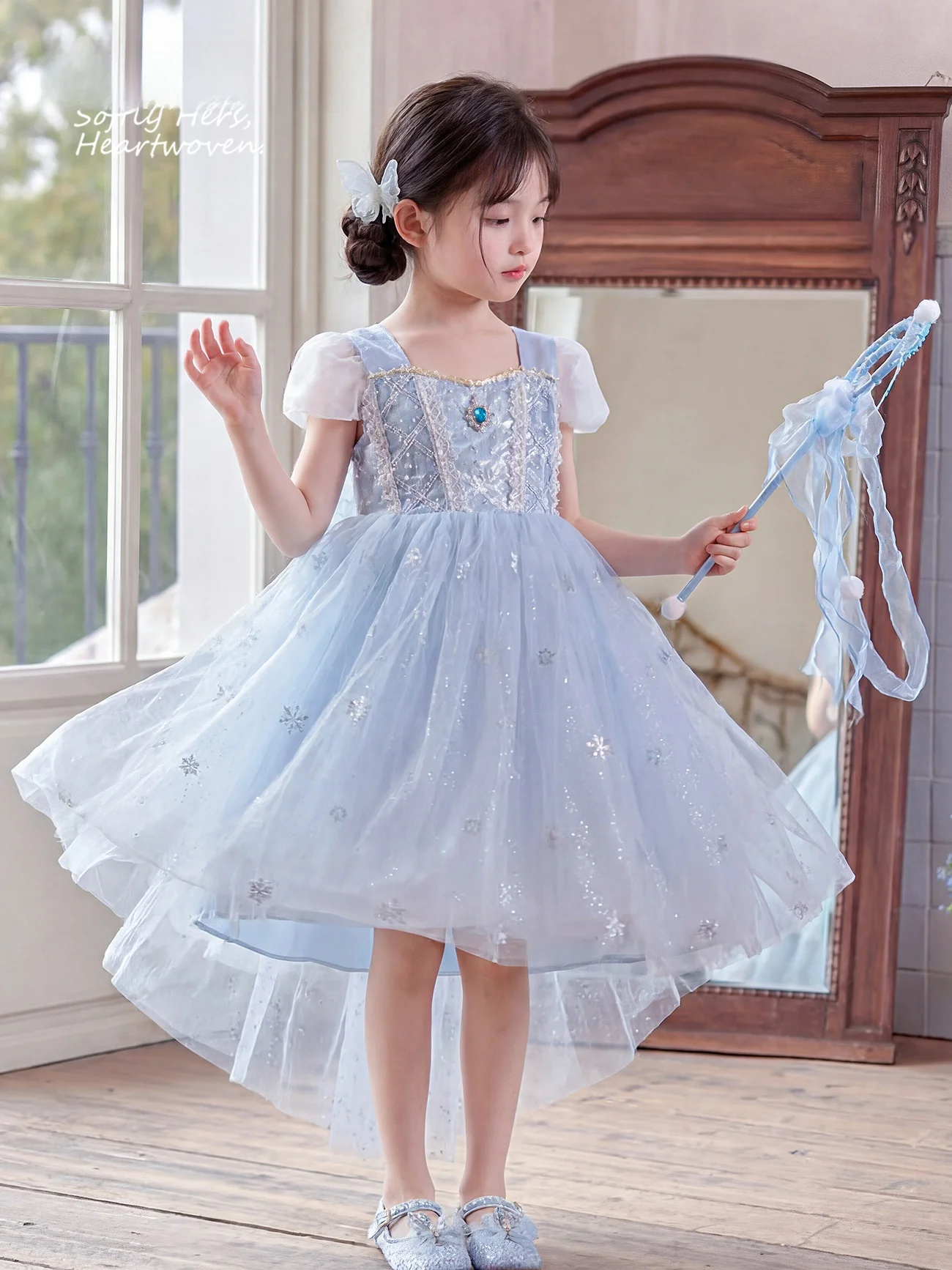 robe-de-princesse-elsa-pour-filles-tenue-d'ete-nouvelle-mode-jupe-en-maille-pour-bebe-fille-tissu-en-polyester-doux-jupe-mi-longue-a-manches-courtes