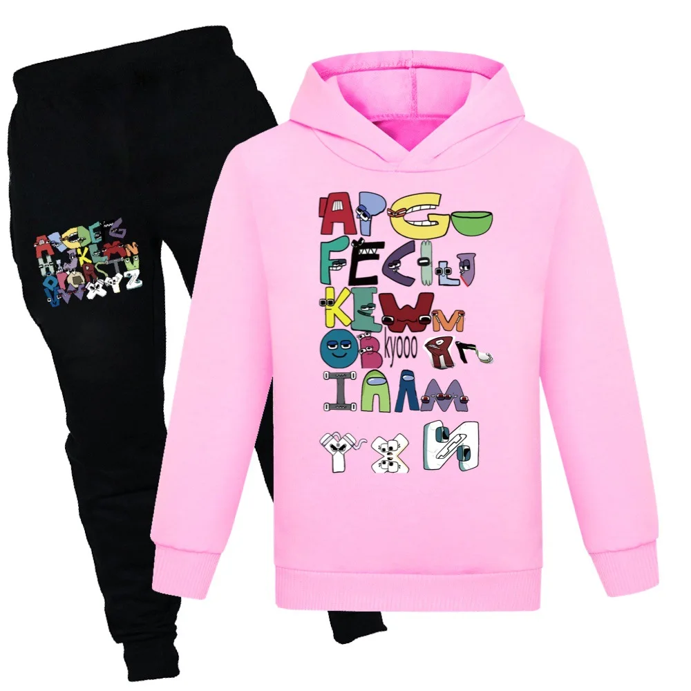 

Children Clothing Alphabet Lore Spring Fall Baby Boy Girls Tops Hoodies+Pants Set Kids Pullovers Clothes Sweatshirts Sports Suit