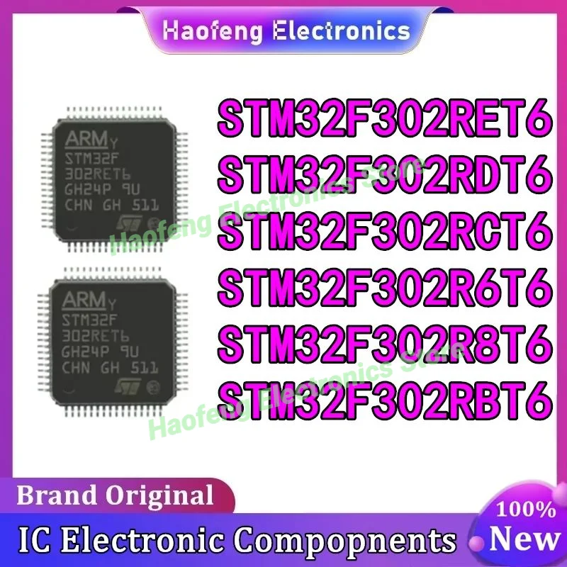 

STM32F302R6T6 STM32F302R8T6 STM32F302RBT6 STM32F302RCT6 STM32F302RDT6 STM32F302RET6 STM32F302 STM32F STM IC MCU Чип LQFP-64