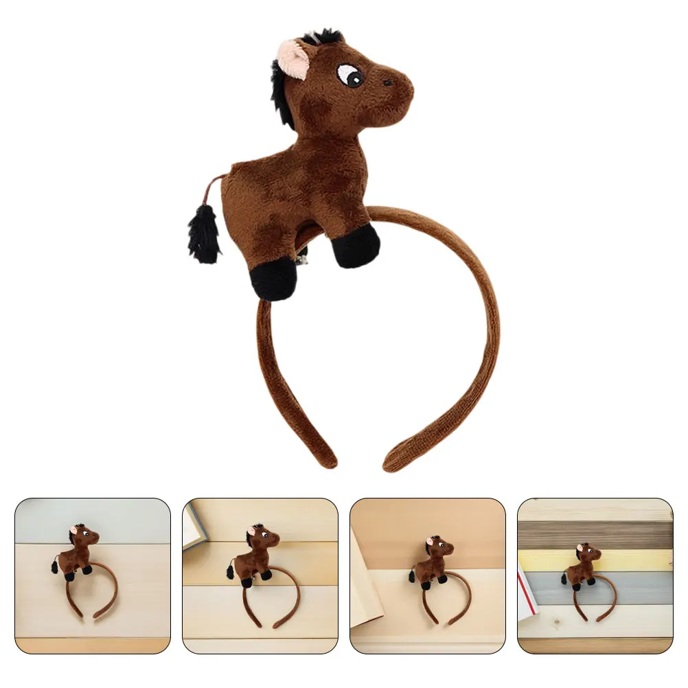 

2026 New Year Horse-Themed Hairband Animal Costume Headband Cute Hoop For Party Makeup Face Washing Cosplay Hair Accessories