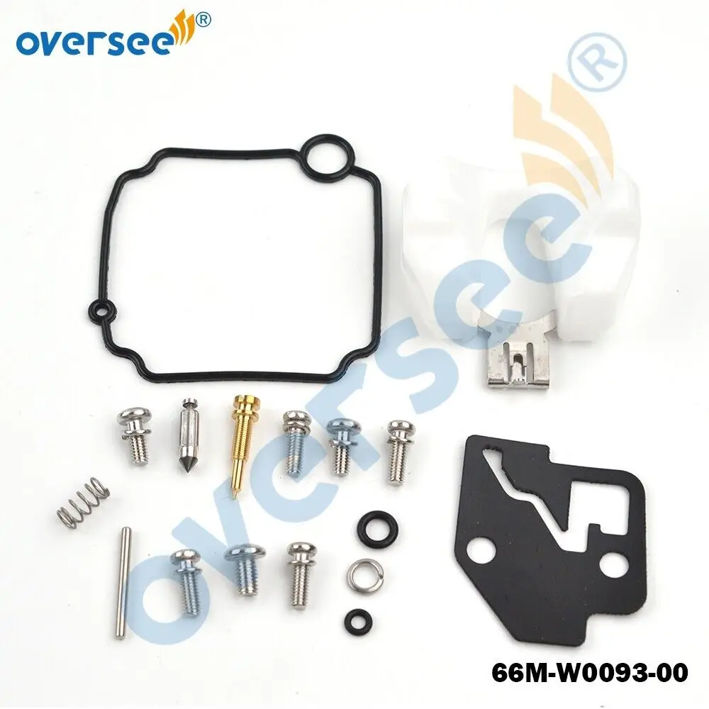 Boat Motor 66M-W0093-00-00 66M-W0093-01-00 Carbs Carburetor Repair Kit for Yamaha 4-Stroke 15hp F15 Outboard Engine fit 18-7738