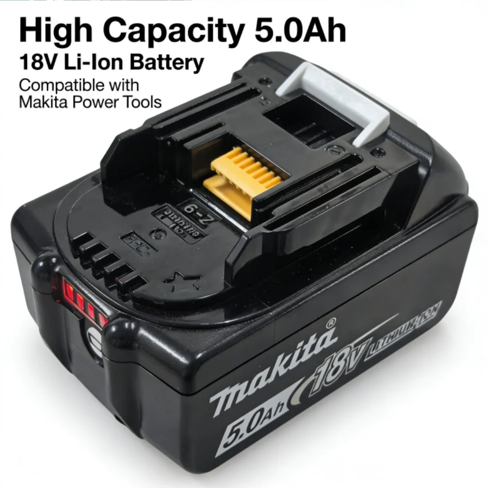 

Makita Original 18V 5.0Ah Replaceable LED Lithium-ion Battery LXT BL1860B BL1860 Rechargeable Power Tool Battery 2026 New