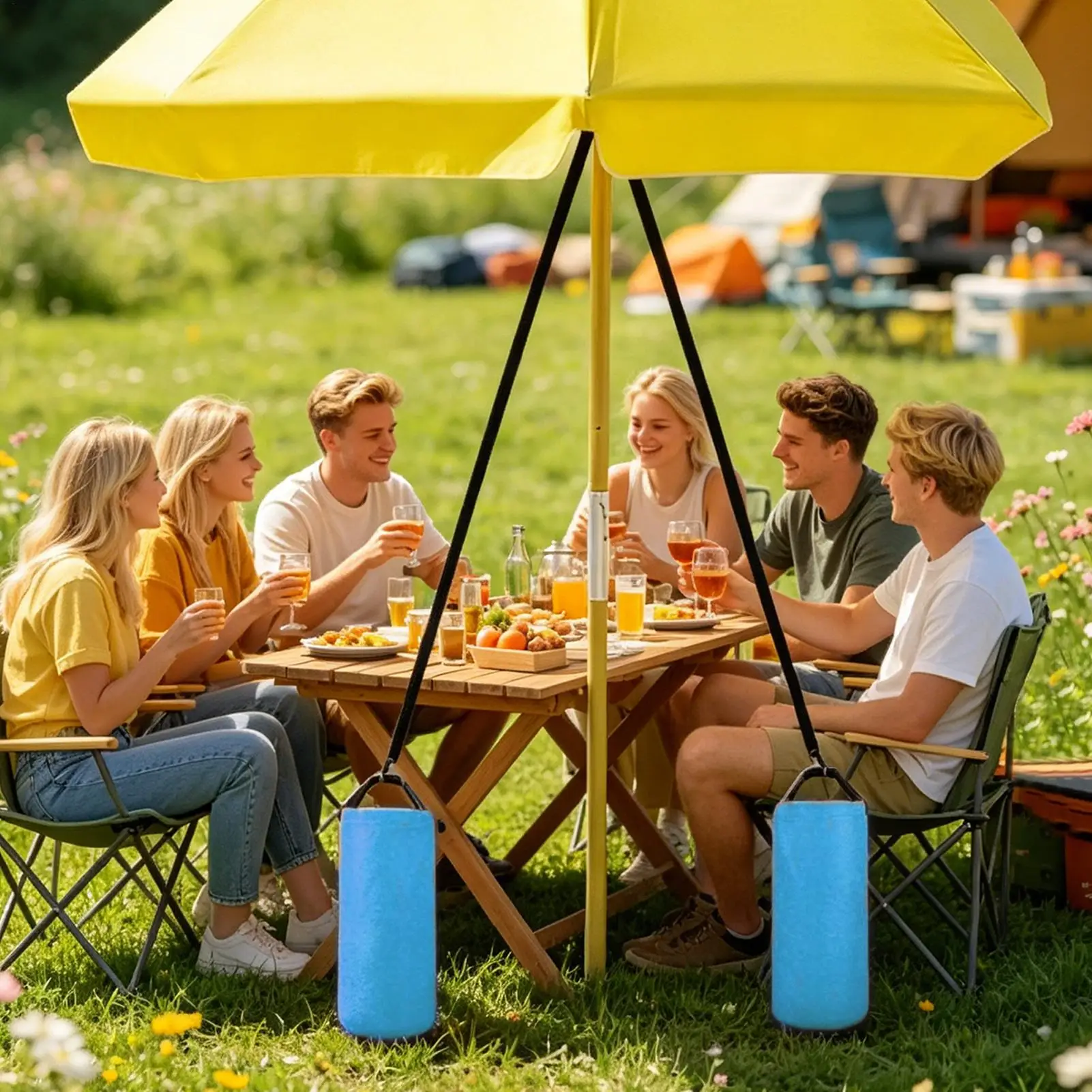 Windproof Heavy Bag Oxford Cloth Weight Pack Sunshade Tent Sandbags 2 Pcs Fillable With Strap For Outdoor Banners Umbrella Tent