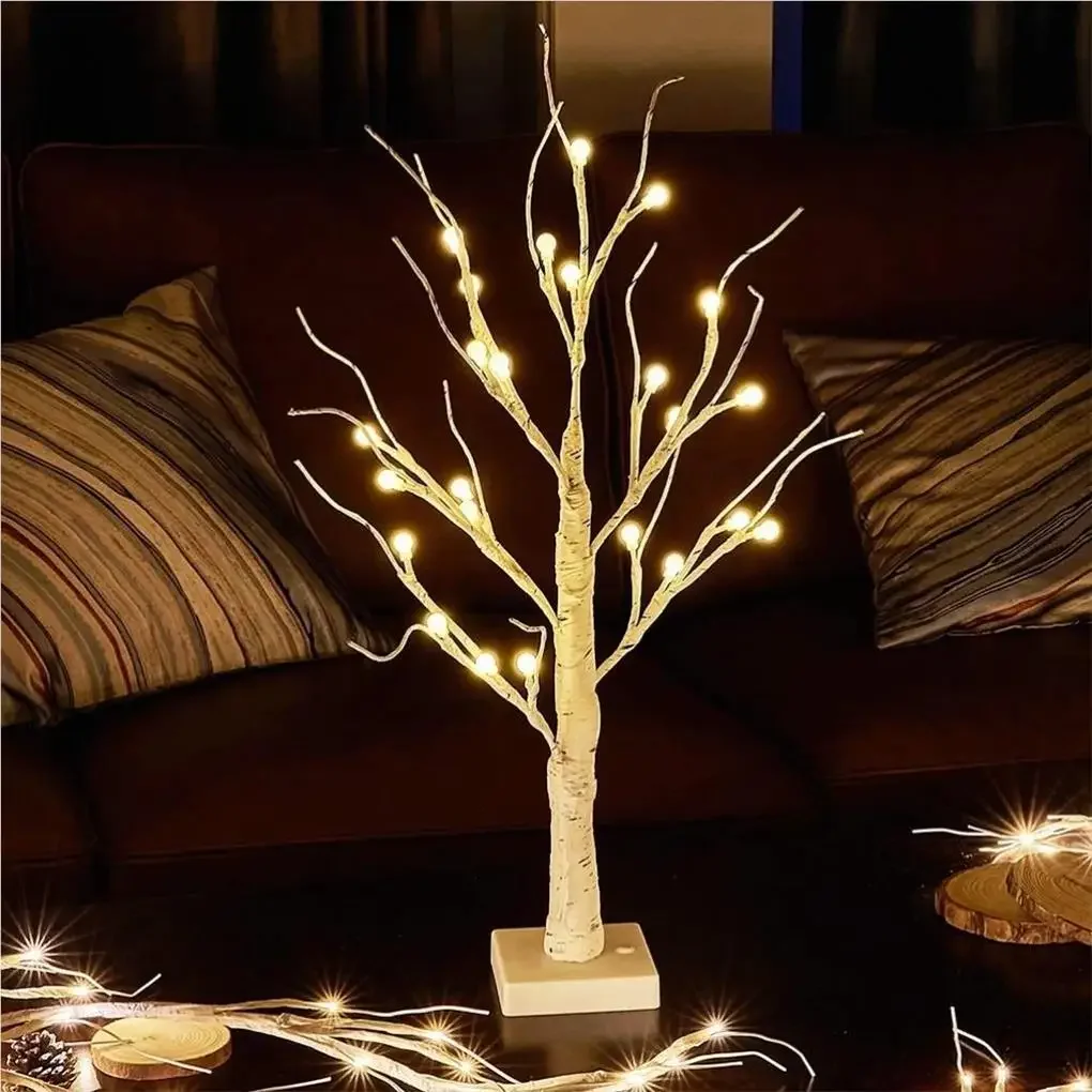 

24/144 Leds Birch Tree Light Glowing Branch Light Tabletop Night LED Lights for Home Bedroom Wedding Party Christmas Decoration