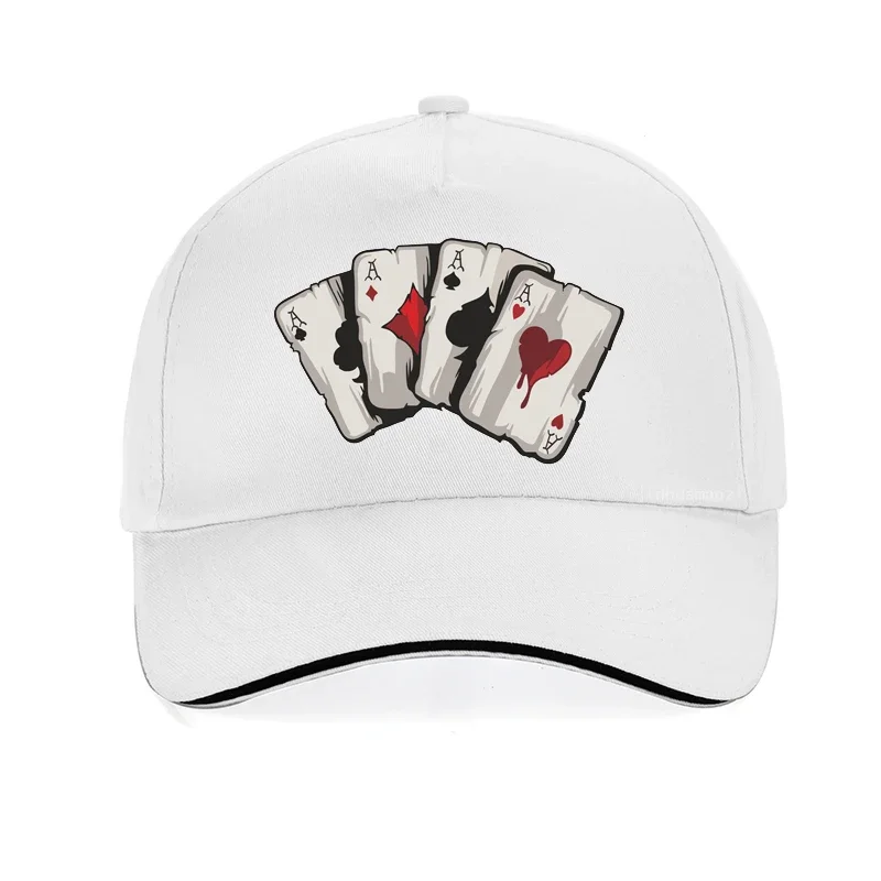 New Design Cartoon Playing Cards100%Cotton Dad Cap Old Playing Card Baseball Caps Fashion Unisex Adjustable Snapback Hat Gorras