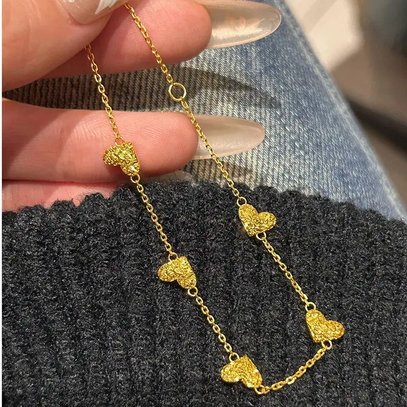 

Dazzling Embossed Design Light Luxury Chain bangles Creative Design Careful Fashion Bracelet for women Party Jewelry