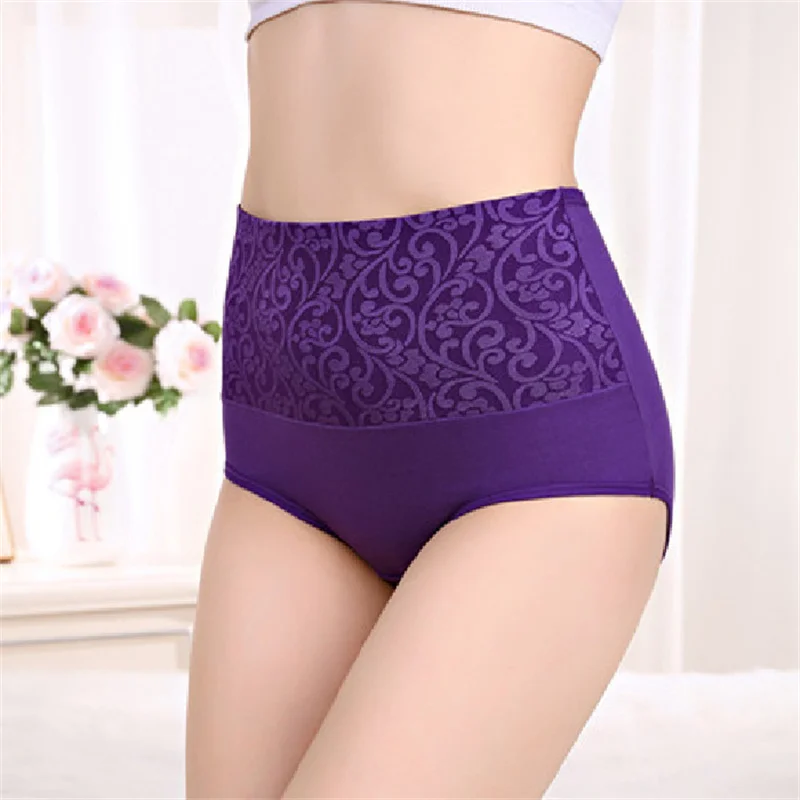 3Pcs Cotton Panties for Women Plus Size Underwear High Waist Abdominal Briefs Female Girl Postpartum Recovery Panties Women\'s