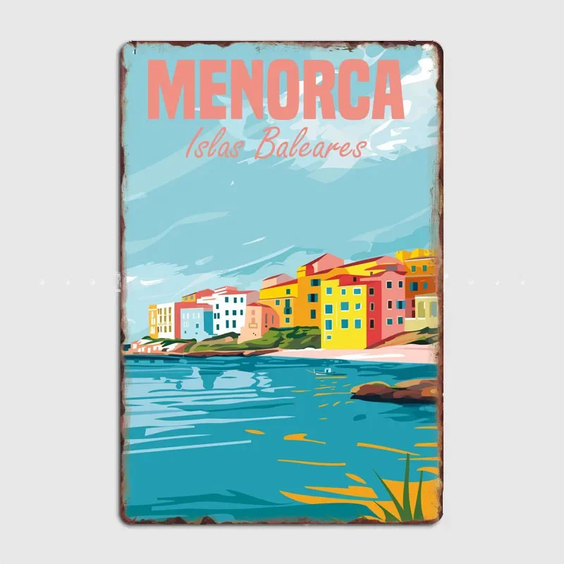Остров Меorca Islas Baleares путешествия живописные места плакат металлический знак на заказ ретро кухня жестяная стена украшение комнаты домашний декор
