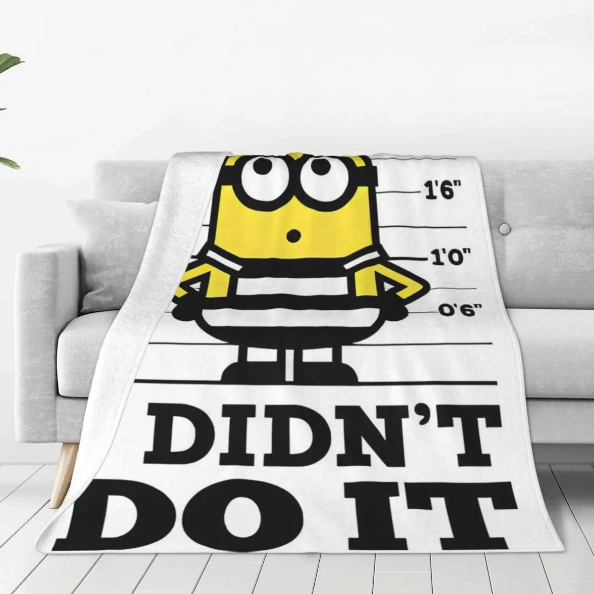 Minions Warm Blanket Kids Adult Camping Minions Dave I Didn't Do It Throw Blanket Flannel Bedspread For Sofa Bed Cover