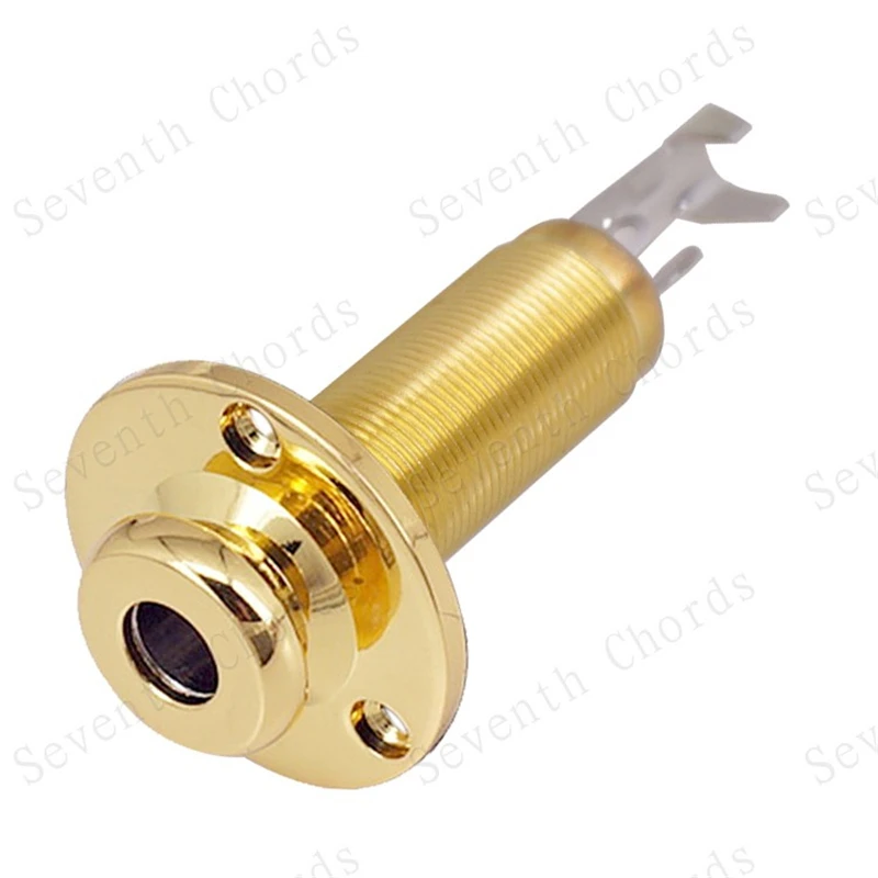 1Pcs Messing 1/4 "6,35 Strap Lock Pin Jack Ende Ausgang Eingang Buchse Für Bass Akustische Elektrische Gitarre Zubehör teile – Detail 21