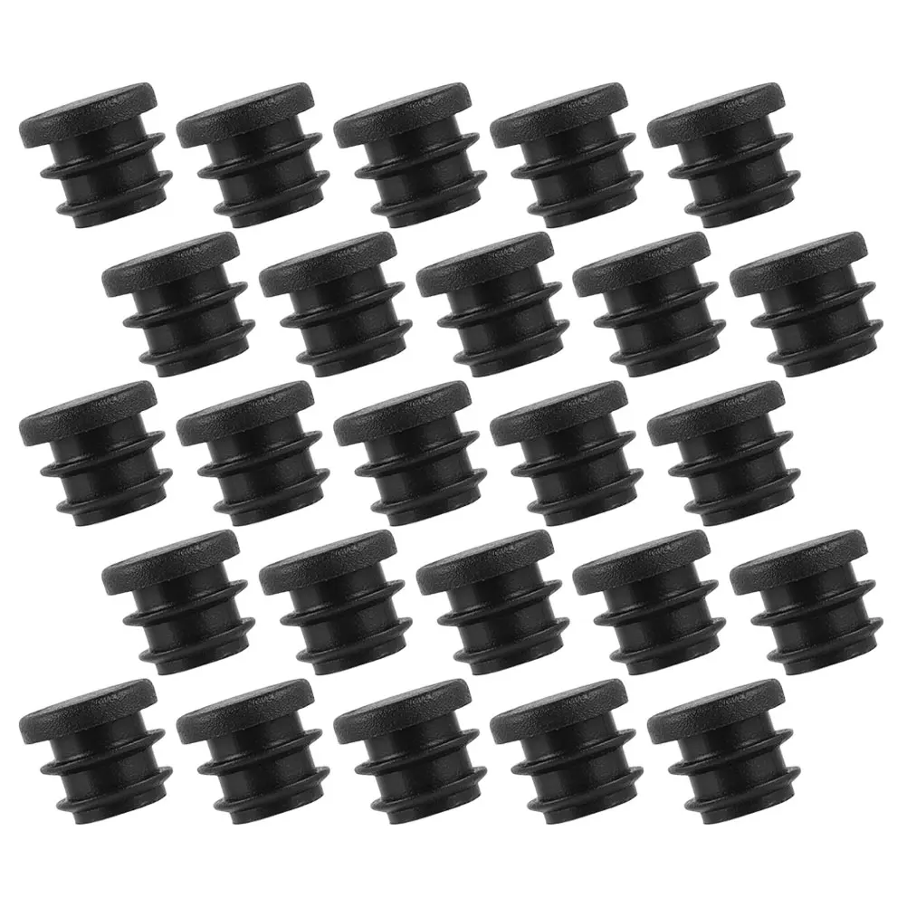 

50 Pcs Round Plastic Tubing Plug Chair Leg Caps Stoppers Fence Post Cover Furniture Leg Insert Plugs Tube Finishing Scratch