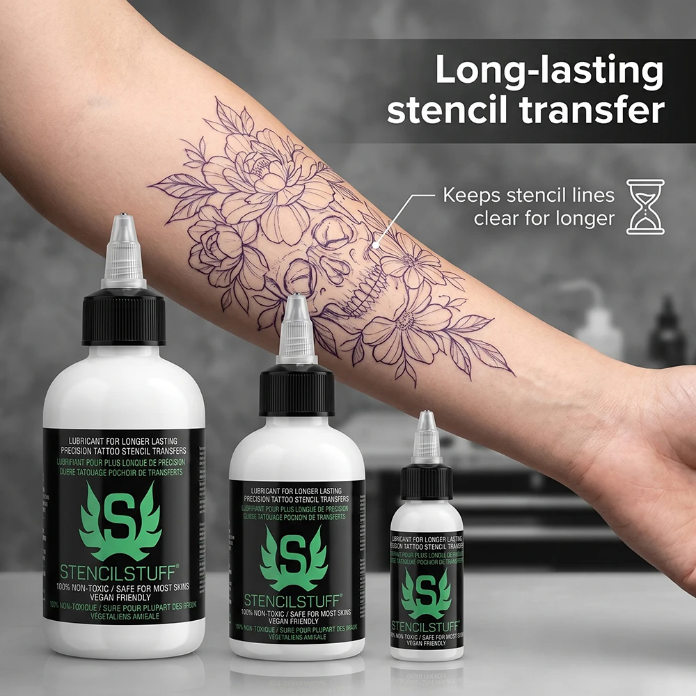 Professional Tattoo Transfer Cream Gel Long Lasting Stencil Primer Solution for Clear Pattern Skin Friendly Tattoo Accessories